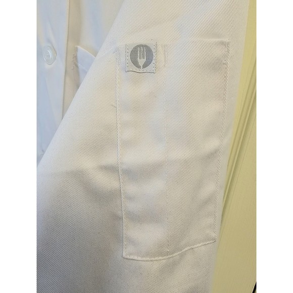 Chef Works Men Le Mans White Long Sleeve Chef's Coat US Restaurant Size M - Picture 6 of 14